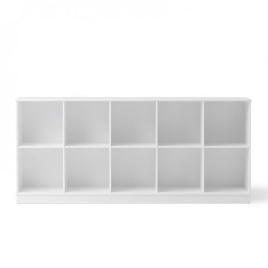 Bibliothèque Wood 5 x 2 horizontale - Blanc