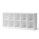 Bibliothèque Wood 5 x 2 horizontale - Blanc