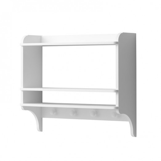 Etagère murale avec 4 patères - Seaside