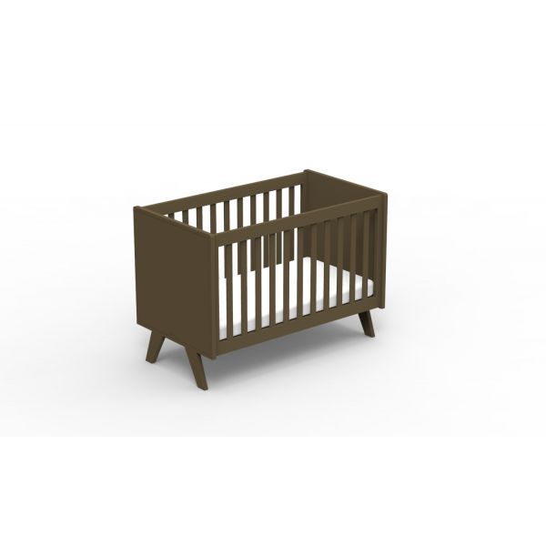 Lit bébé Madavin - Pieds bois naturel