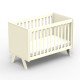 Lit bébé Madavin - pieds unis - Beige-ivoire