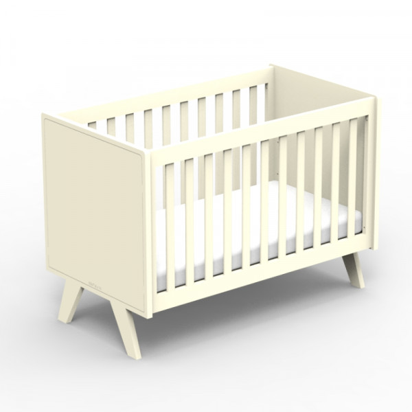 Lit bébé Madavin - pieds unis - Beige-ivoire