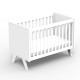 Lit bébé Madavin - pieds unis - Blanc