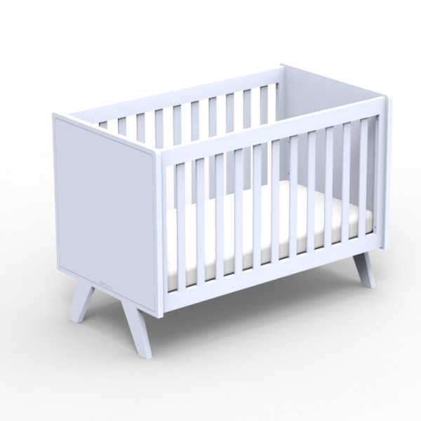 Lit bébé Madavin - pieds unis - Bleu poudre