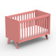Lit bébé Madavin - pieds unis - Corail