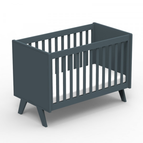 Lit bébé Madavin - pieds bouleau - Corail