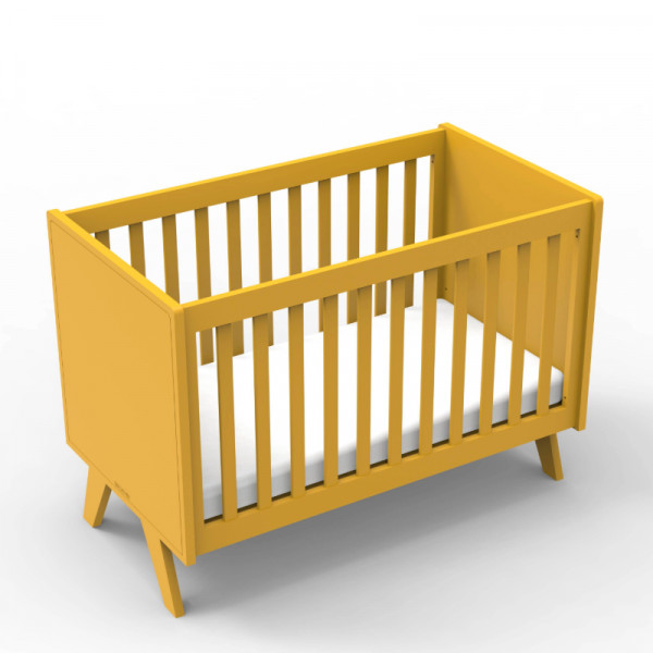 Lit bébé Madavin - pieds unis - Ocre