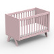 Lit bébé Madavin - pieds unis - Rose hiver