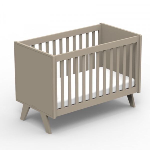 Lit bébé Madavin - pieds unis - Taupe