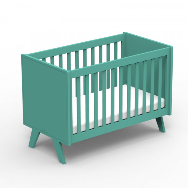 Lit bébé Madavin - pieds unis - Vert léger