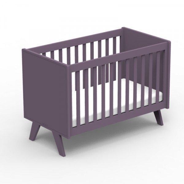 Lit bébé Madavin - pieds unis - Violet cuberdon