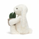Peluche lapin Bashful avec sa plante