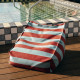 Pouf fauteuil d'extérieur Vibes - Toffee blue stripes
