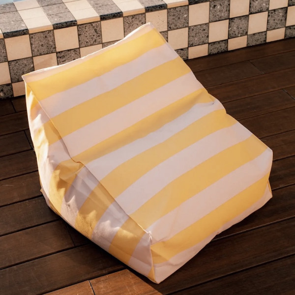 Pouf fauteuil d'extérieur Vibes - Yellow and pink stripes