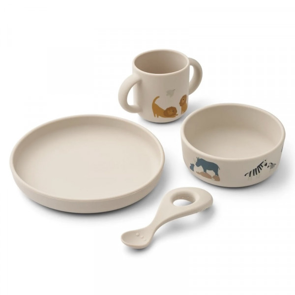 Set repas silicone Vivi - All together Sandy