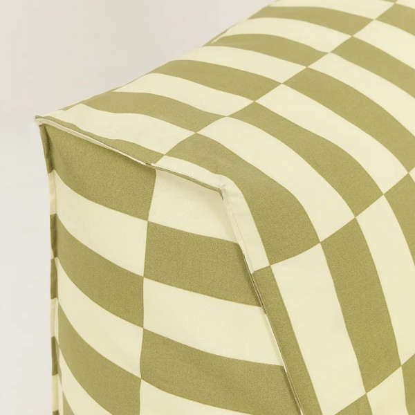 Pouf long d'extérieur adulte Matteo - Lime tiles