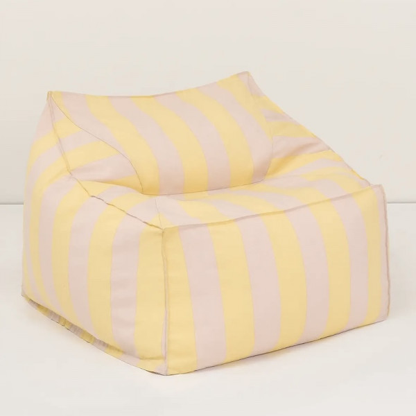 Pouf fauteuil d'extérieur adulte Lenny - Yellow and pink stripes