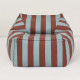Pouf fauteuil d'extérieur adulte Lenny - Toffee blue stripes