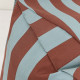 Pouf fauteuil d'extérieur adulte Lenny - Toffee blue stripes