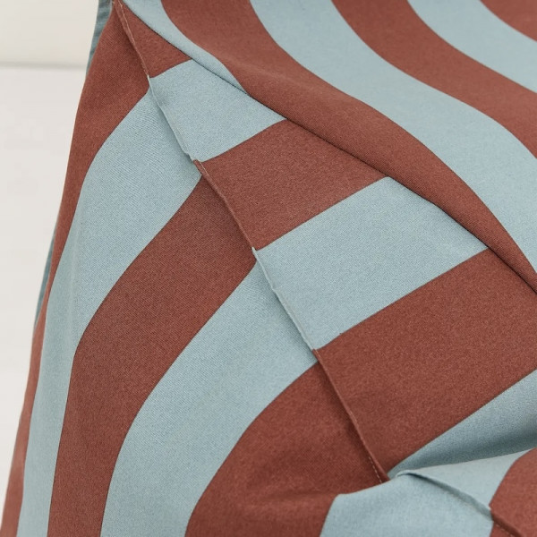 Pouf fauteuil d'extérieur adulte Lenny - Toffee blue stripes