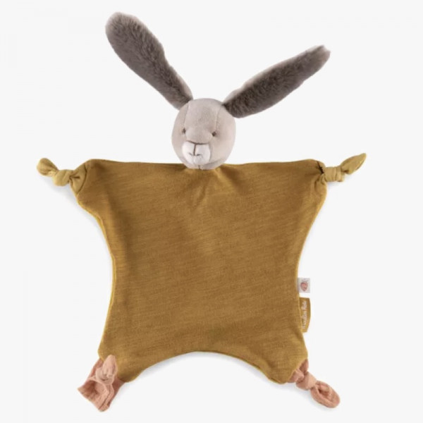 Doudou plat lapin - Ocre