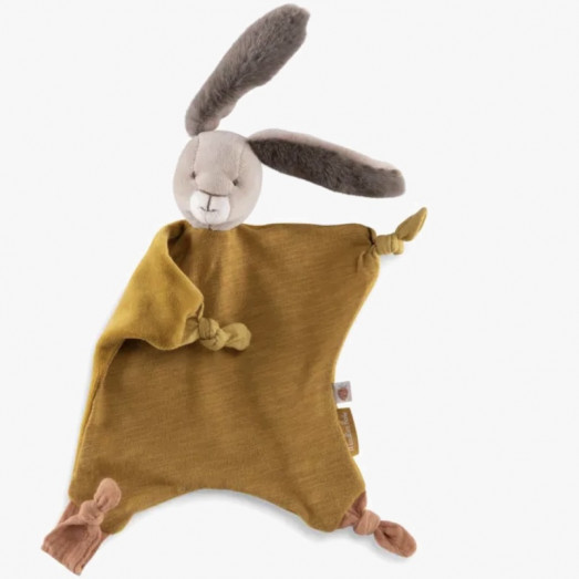 Doudou plat lapin - Ocre