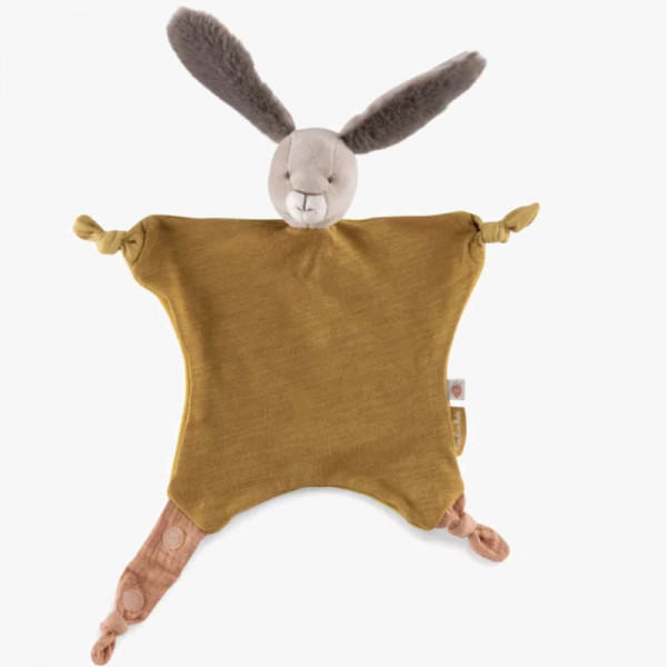Doudou plat lapin - Ocre