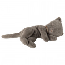 Peluche chat couché - Gris