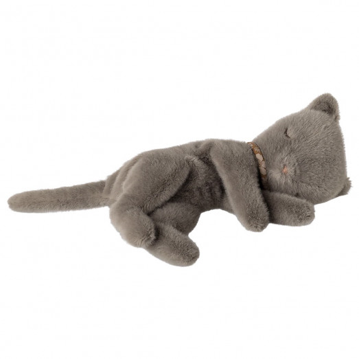 Peluche chat couché - Grey