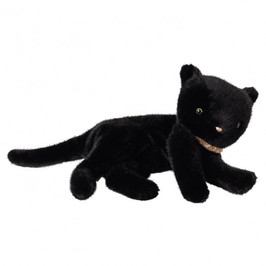 Peluche chat couché - Black