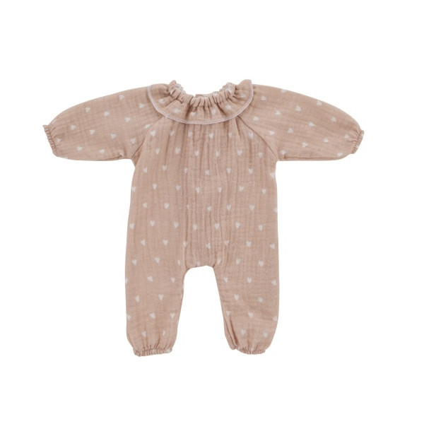 Combinaison pour poupées - Petits coeurs roses
