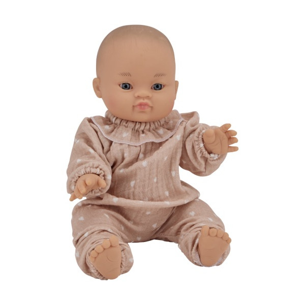 Combinaison pour poupées - Petits coeurs roses