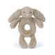Hochet d'éveil grabber lapin Bashful - Taupe