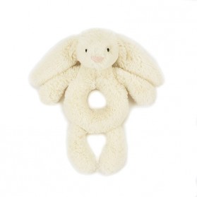 Hochet d'éveil grabber lapin Bashful - Blanc