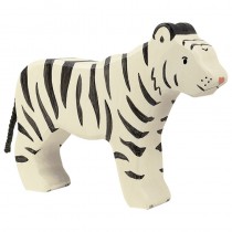 Figurine en bois - Tigre blanc