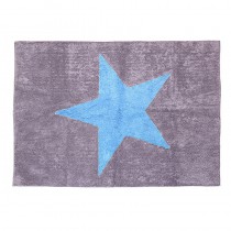 Tapis Estela Etoile bleue - Gris