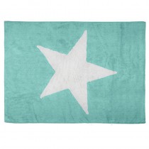 Tapis Estela Etoile blanche - Vert menthe