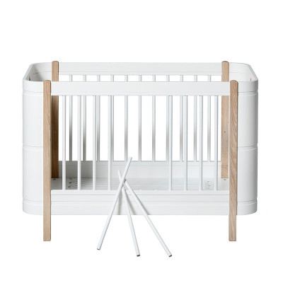 Lit évolutif Mini + - blanc et chêne
