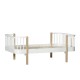 Lit Wood junior 90 x 160 - Blanc et chêne