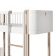 Lit mezzanine Mini + Wood - Blanc et chêne