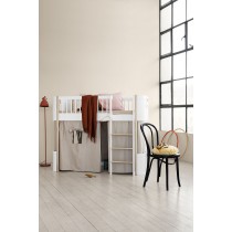 Lit mezzanine Mini + Wood - Blanc et chêne