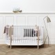 Lit bébé évolutif Wood Cot 70x140 cm - Blanc et chêne