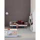 Lit banquette Wood Original 90 x 200 - Blanc et chêne