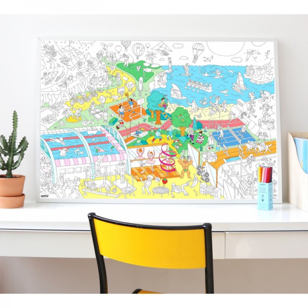 Poster coloriage géant - Sport