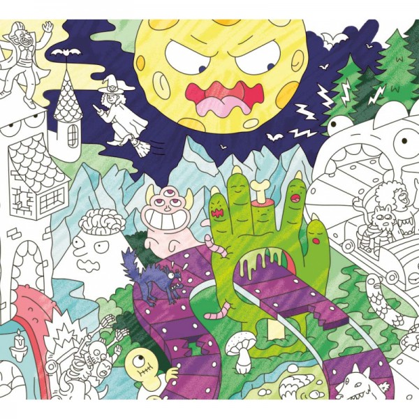 Poster coloriage géant - Zombies