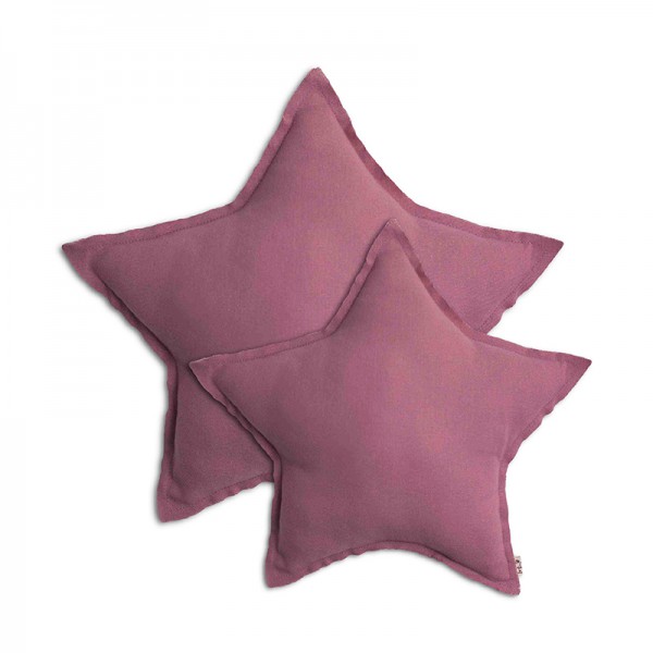 Coussin coton étoile - Rose