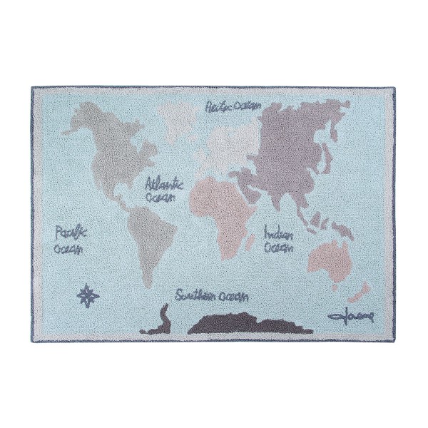 Tapis lavable Vintage map - 140x200 cm