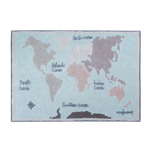 Tapis lavable Vintage map - 140x200 cm