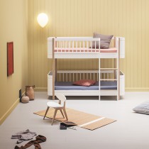 Lit superposé Wood Mini+ en Blanc et chêne