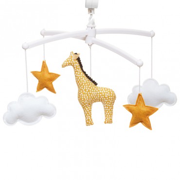Mobile musical bébé - Girafe jaune